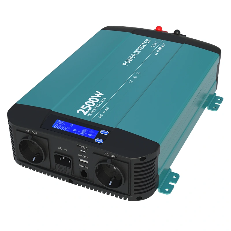 2500w Pure Sine Wave Inverter Med Bypass Funktion HK2500PT