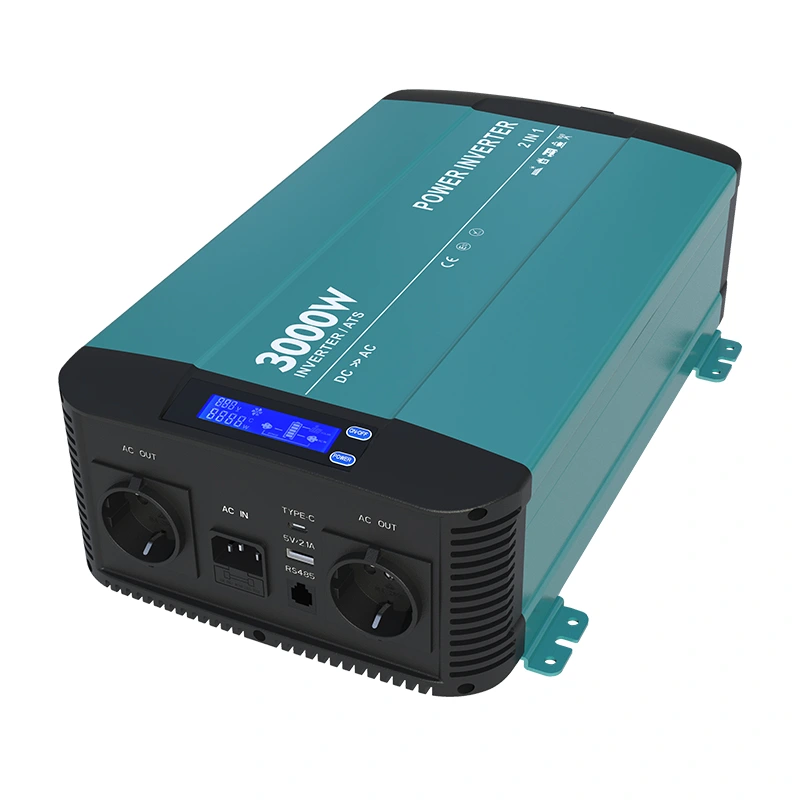 3000w Pure Sine Wave Inverter Med Bypass Funktion HK3000PT